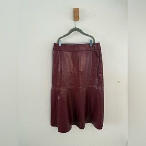 Alexia Admor Deep Red A-Line Skirt